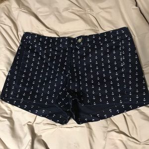 Navy Blue Anchor JCrew Chino Shorts